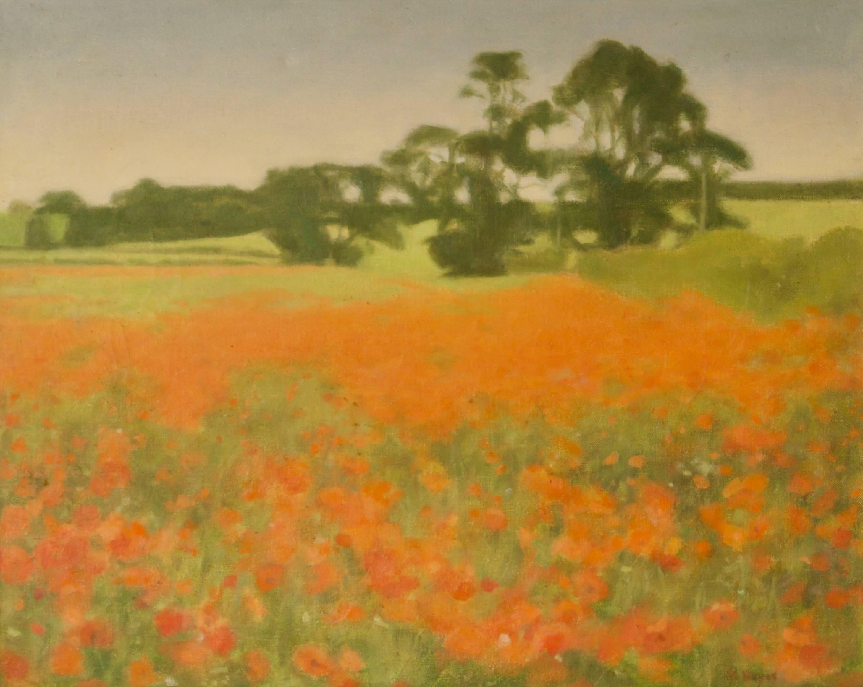 Paysage post-impressionniste - Circa Mid 20th Century Oil by M Noyes