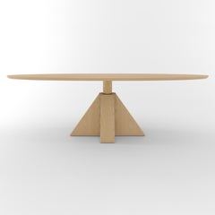 M-Oval Table by Daniel Boddam, 60" x 36", Natural Oak