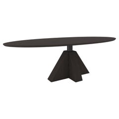 Table M-Oval de Daniel Boddam, 152,4 cm x 91,44 cm, chêne fumé ou teinté
