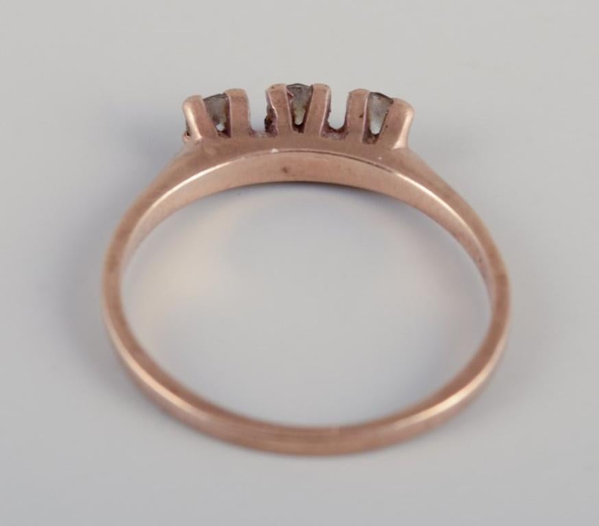 M. P. Christoffersen, Danish goldsmith. Classic gold ring, mid-20th C. In Excellent Condition For Sale In bronshoj, DK