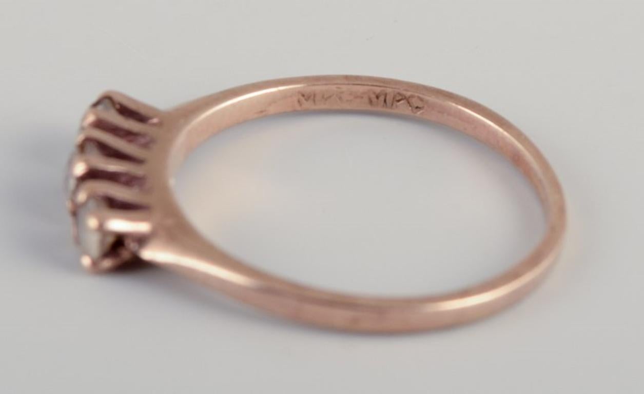 Women's M. P. Christoffersen, Danish goldsmith. Classic gold ring, mid-20th C. For Sale