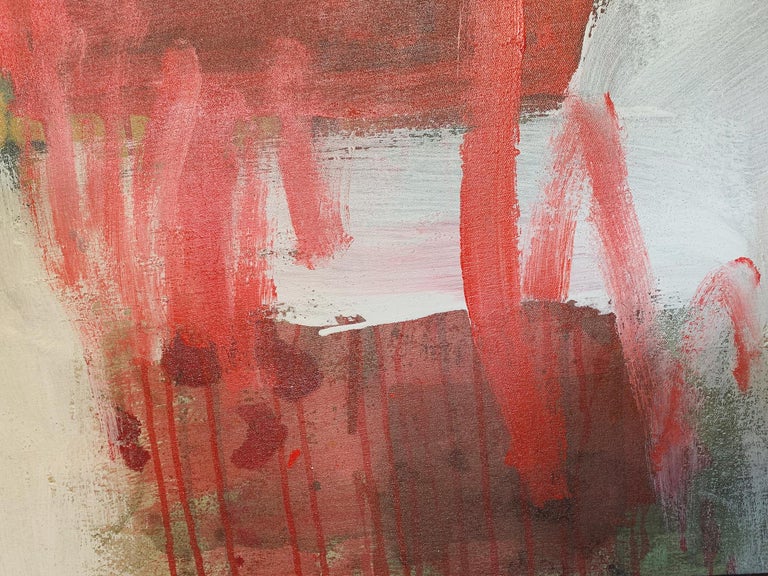 M P Landis Red And White Abstract Painting At 1stdibs