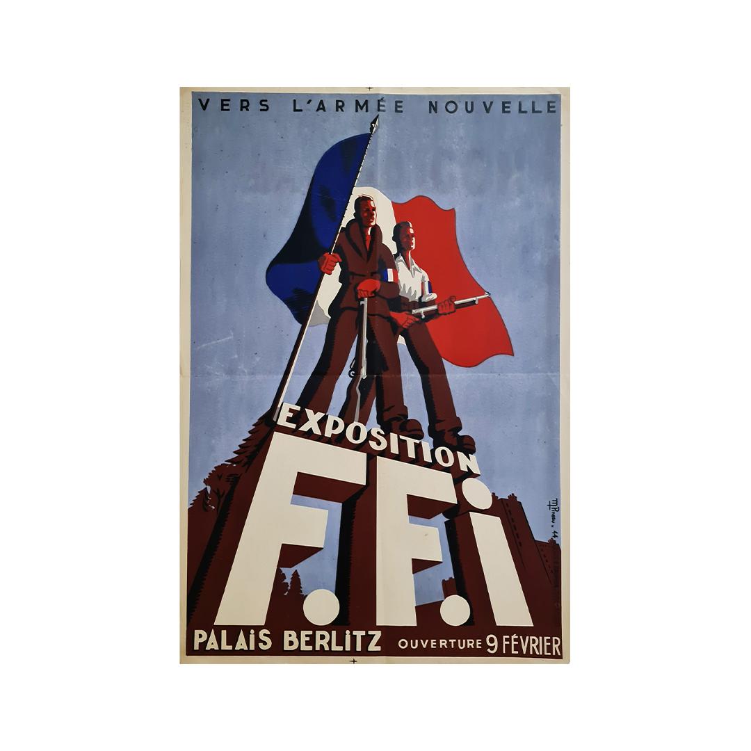 1944 Original poster steeped in history - French Resistance in occupied France For Sale 1