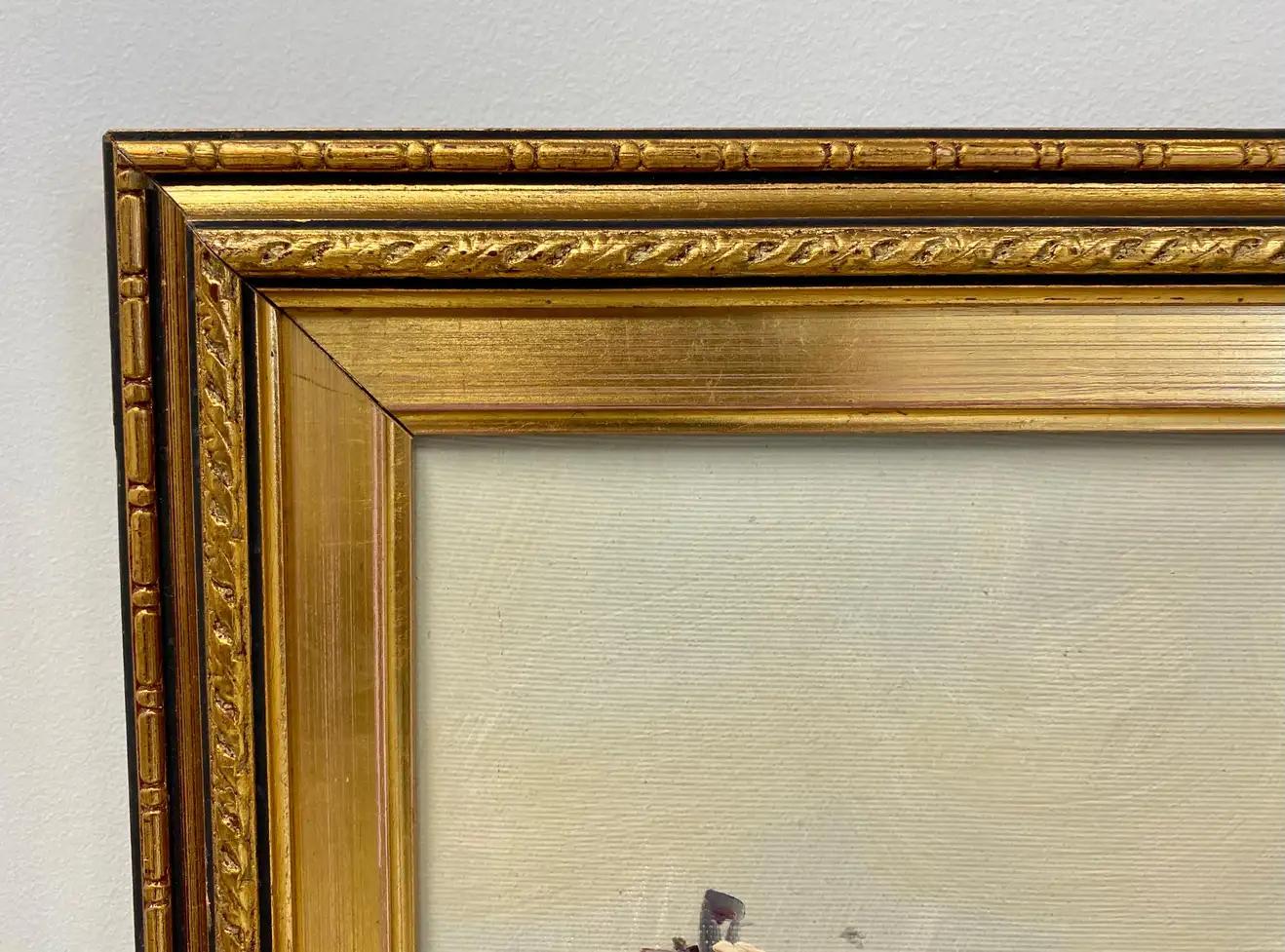 Olio impressionista su tela incorniciato e firmato dall'artista M. Rondelli 5