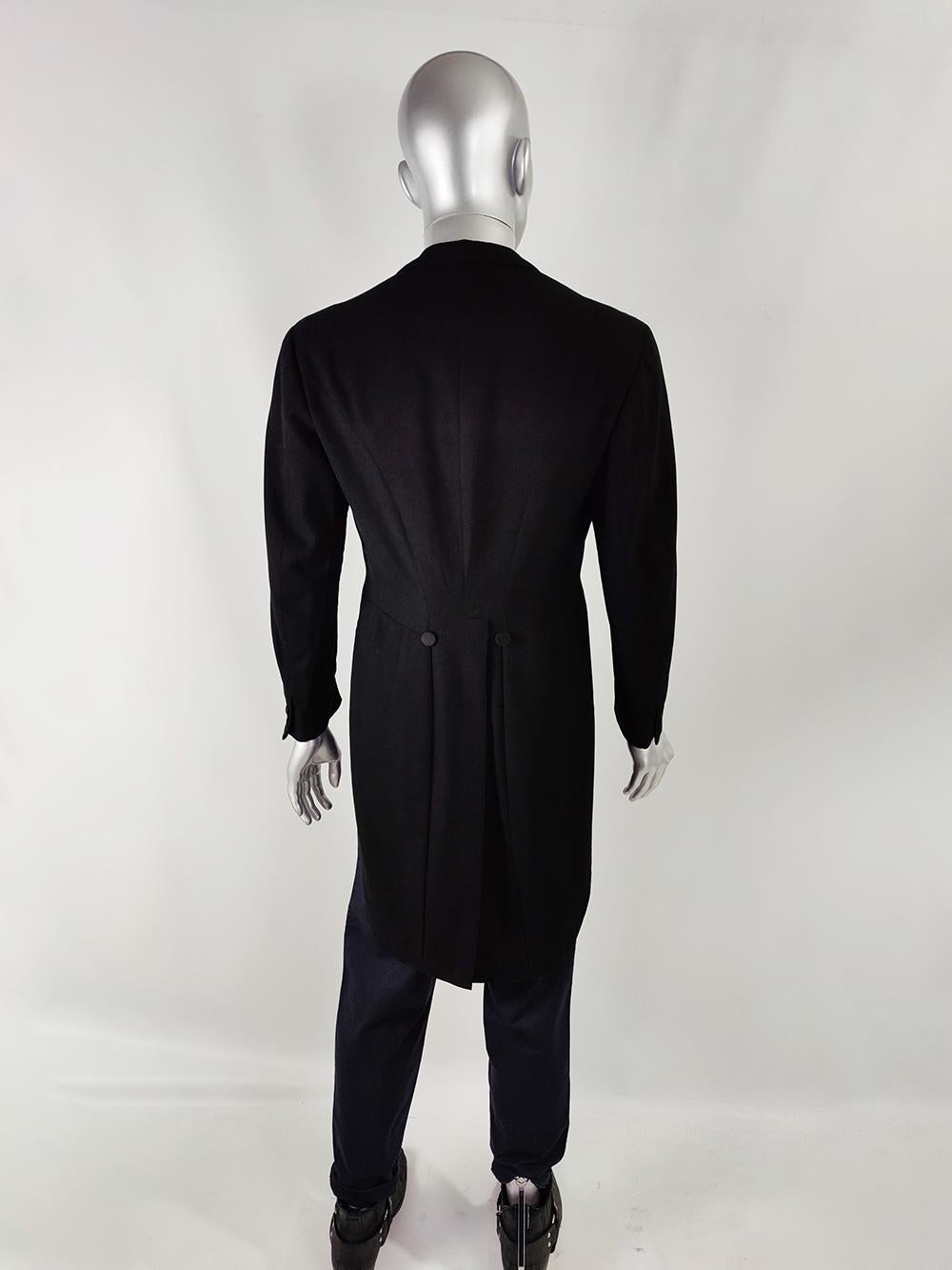 M Rotunna of Rome Italian Mens Vintage 50s Evening Tailcoat Jacket, 1950s In Excellent Condition In Doncaster, South Yorkshire