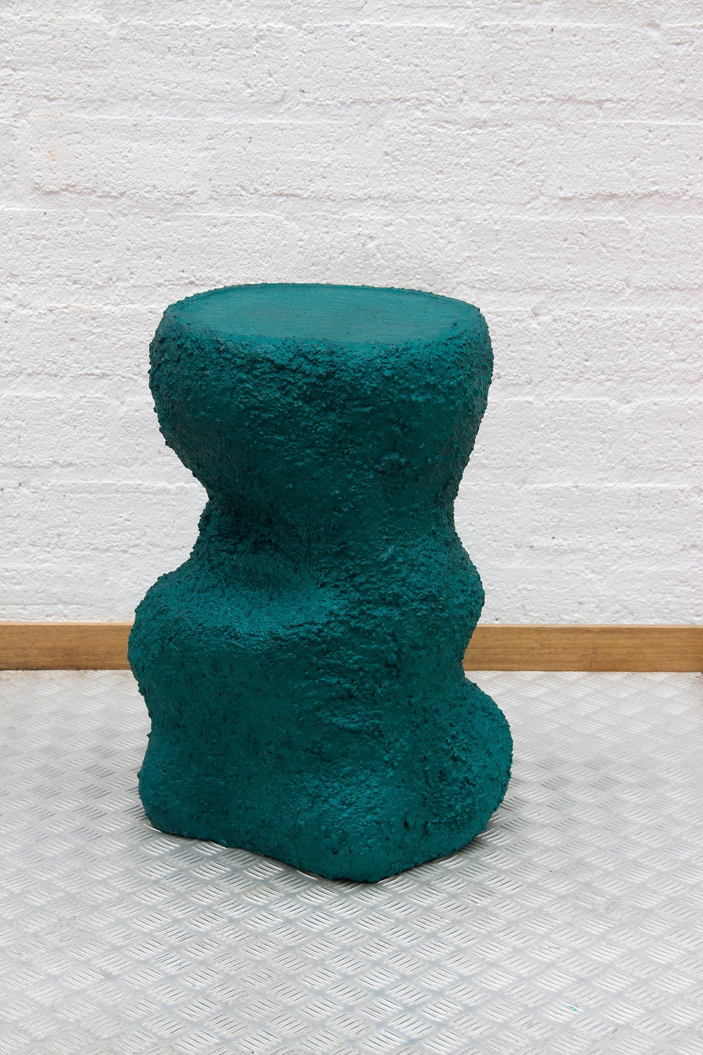 M, Side Table, Contemporary Design, Dark Green, Functional Sculpture, Side Table For Sale 2