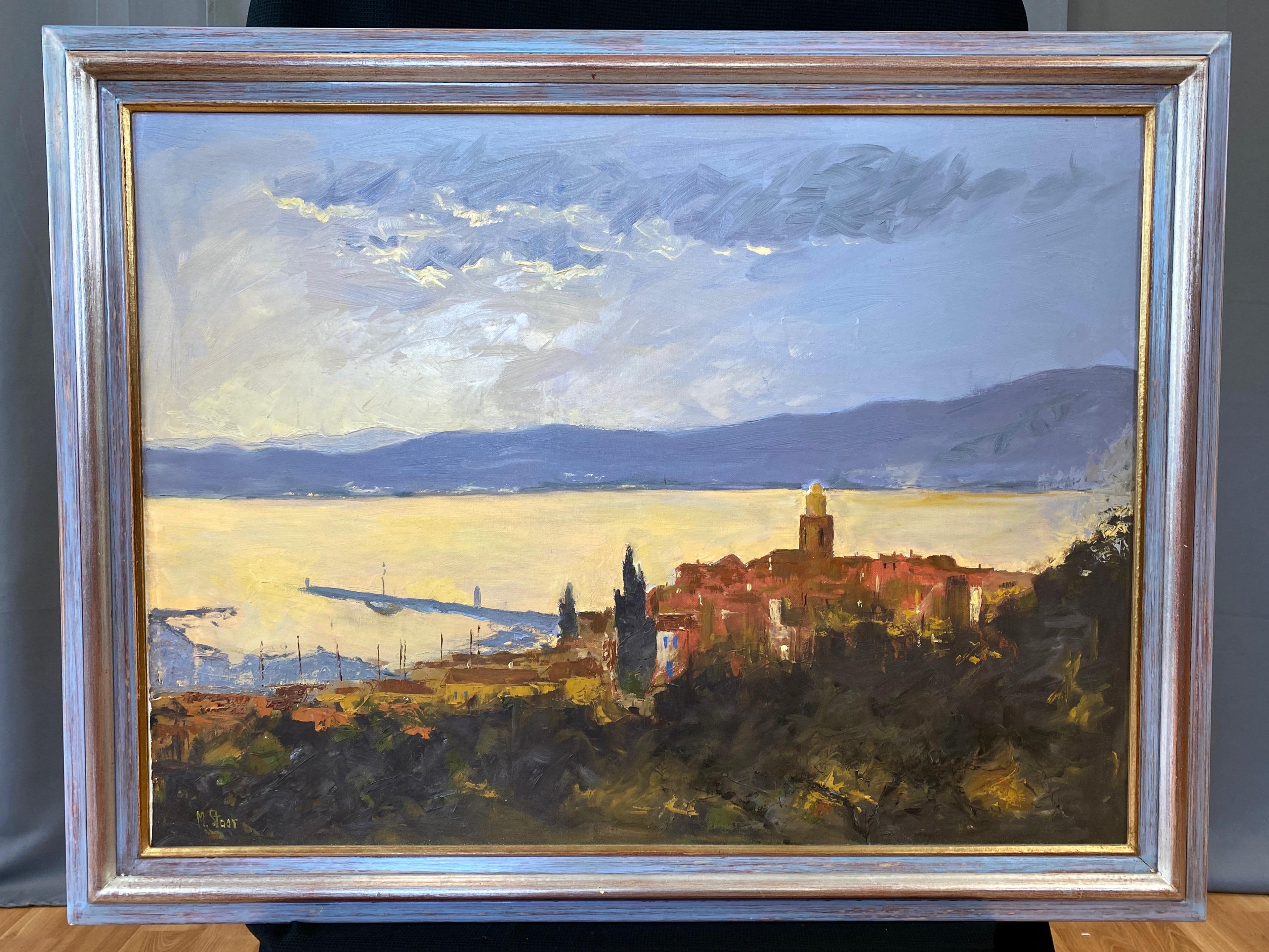 M. Staar “Saint-Tropez Vu de la Citadelle”, Impressionist Oil Painting, 1970s 1
