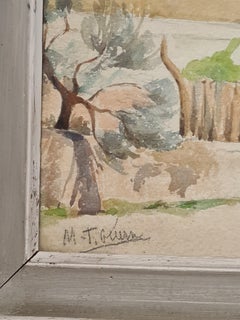 Mid-20th Century Orientalist Watercolour Painting, Signed and Framed