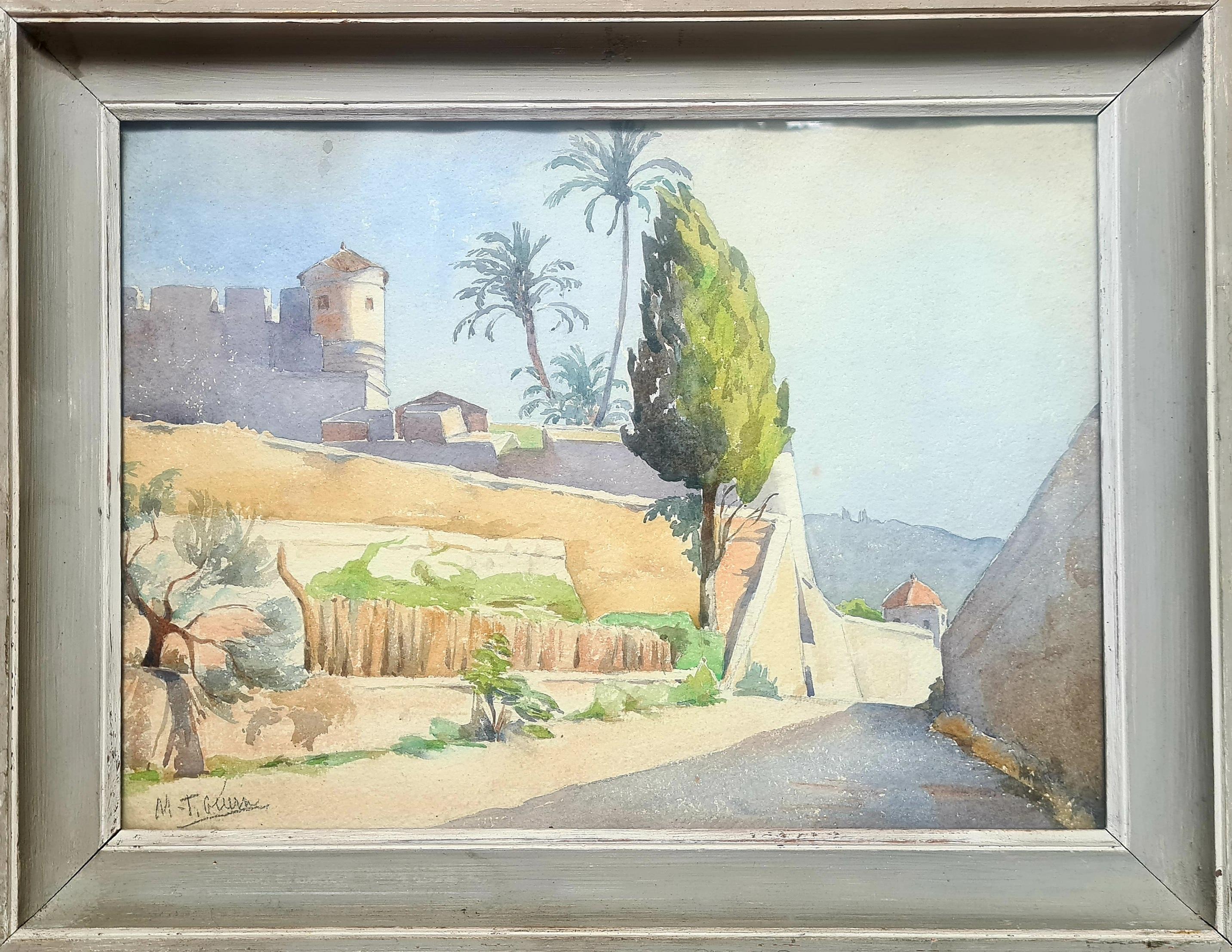 Mid-20th Century Orientalist Watercolour Painting, Signed and Framed