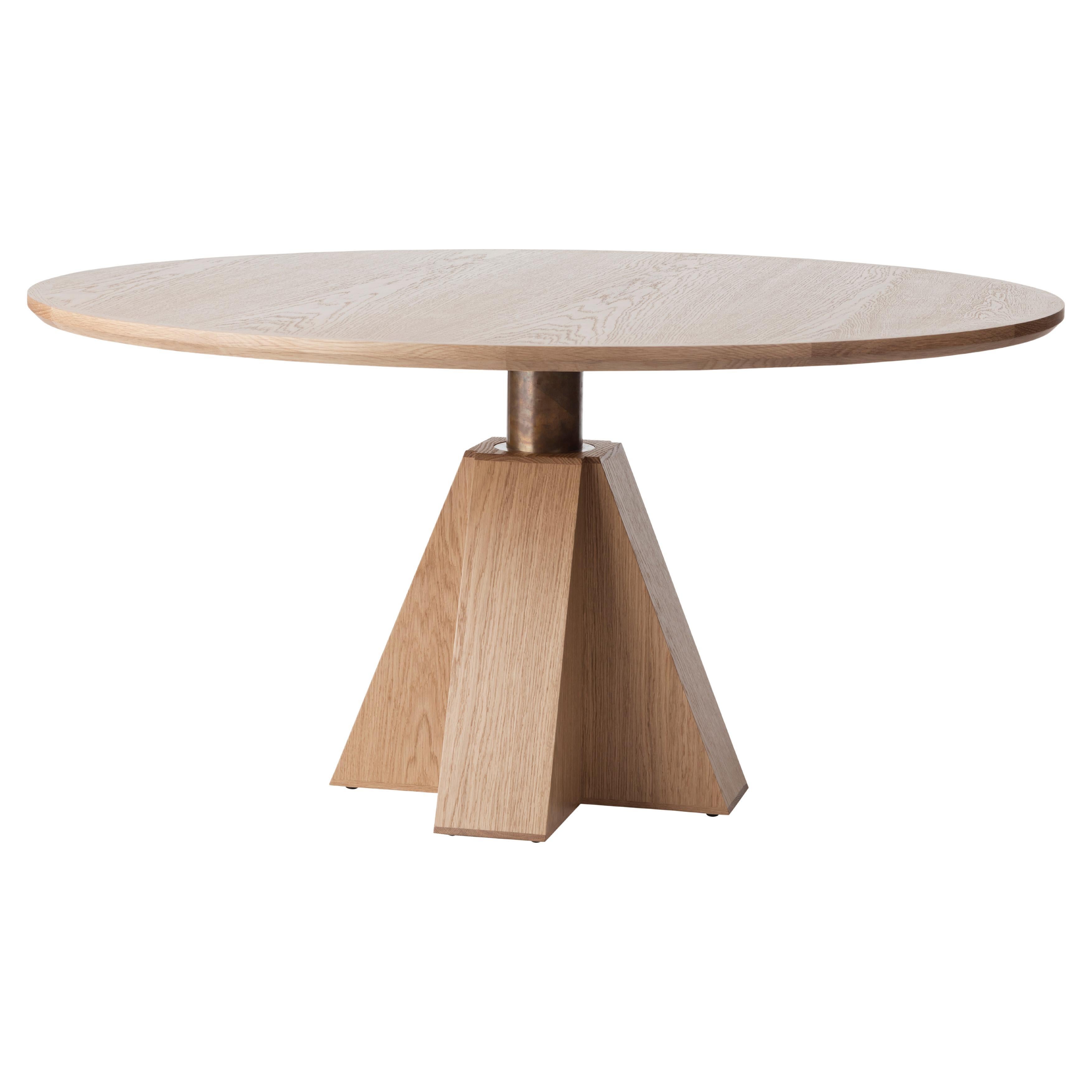 Table M-Table de Daniel Boddam, en chêne naturel, 115,5 cm de profondeur