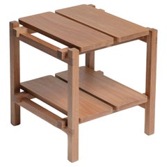 M-One, table d'appoint contemporaine en bois dur brésilien