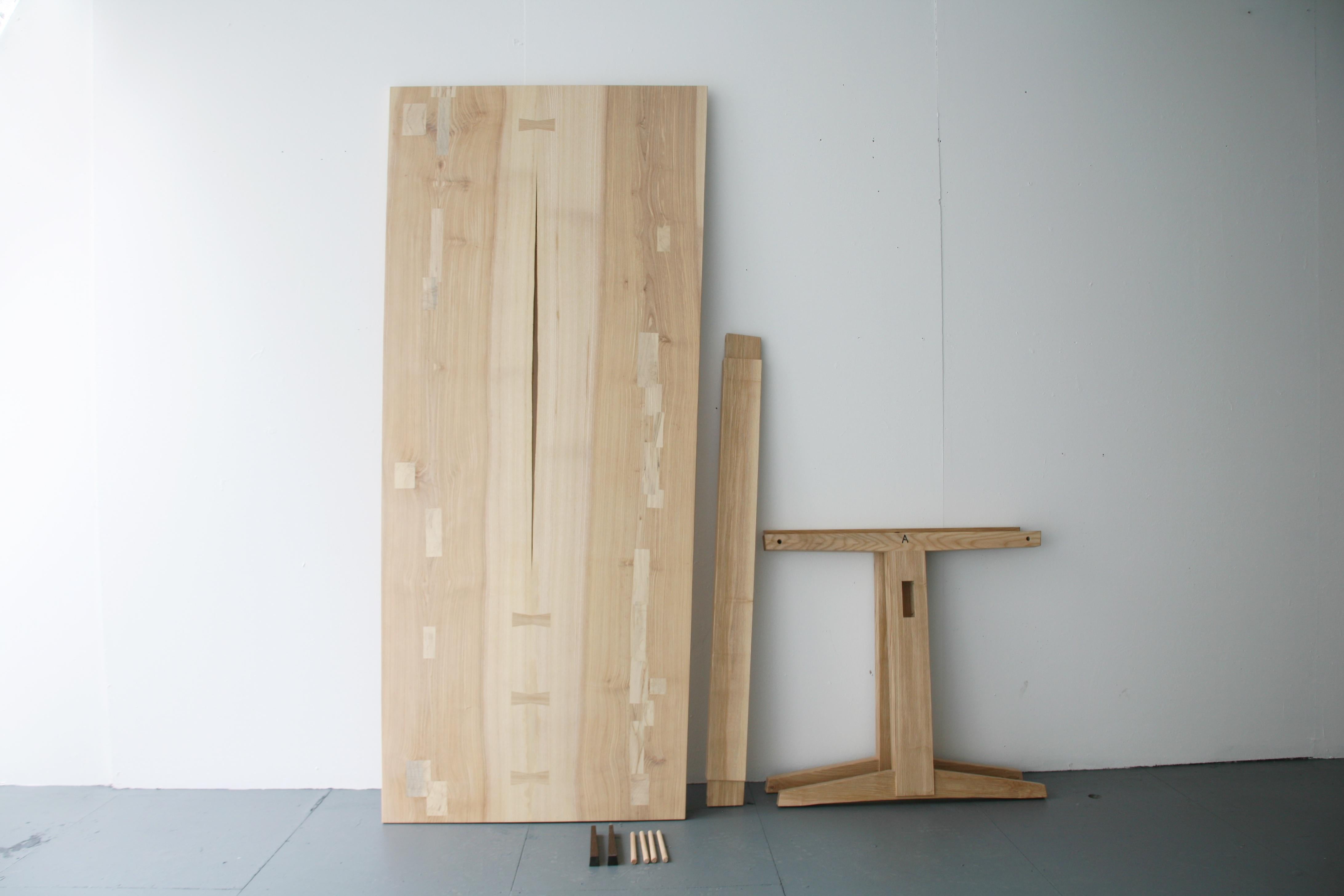 Joinery 'M' Table - George Nakashima inspired Ash Trestle Table