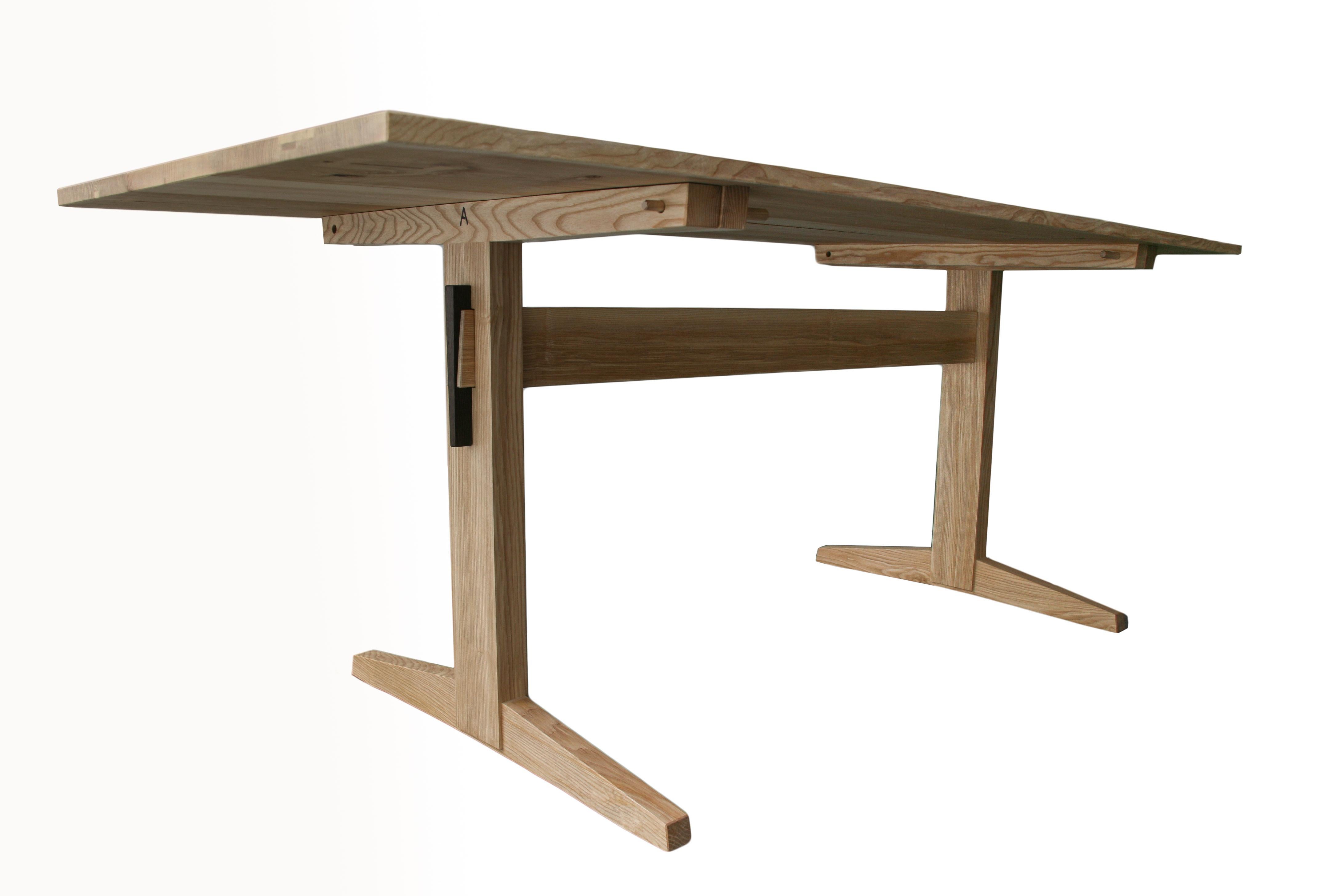 Scandinavian Modern 'M' Table - George Nakashima inspired Ash Trestle Table