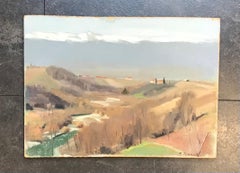 Landscape by M. Terraz - Oil on cardboard