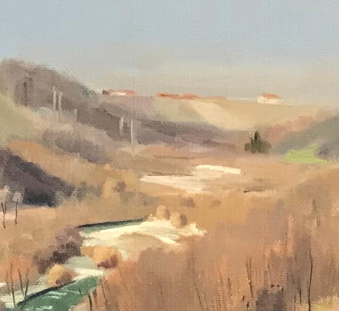 Landscape by M. Terraz - Oil on cardboard  For Sale 3