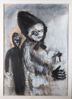 M. Terry - 1987 Mixed Media, Woman, Child And Doll