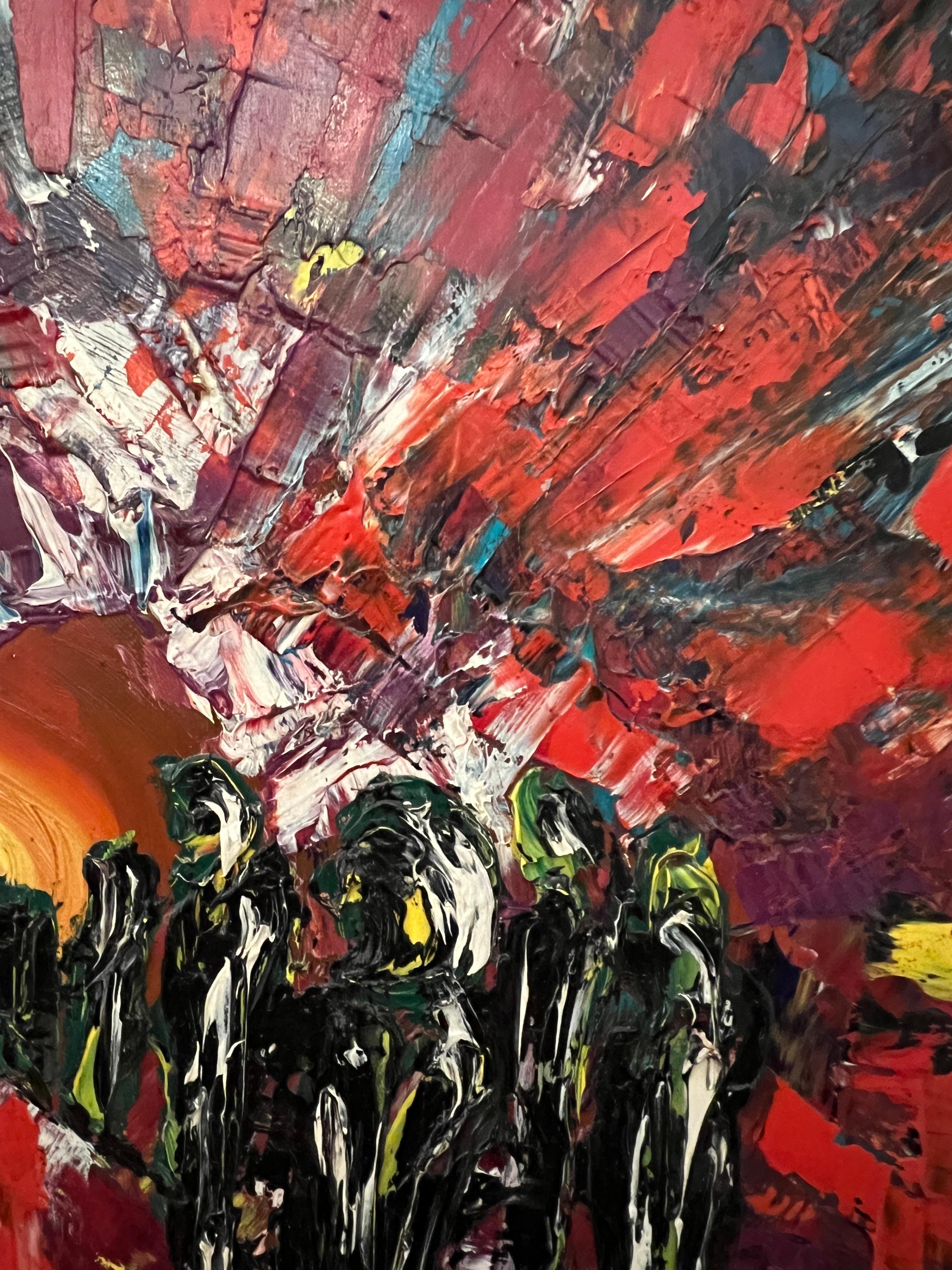 Release - Brown Abstract Painting by M. Thomas
