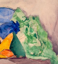 M. V. Bouttet Watercolor Still Life on Paper, 20th Century, Asian Art