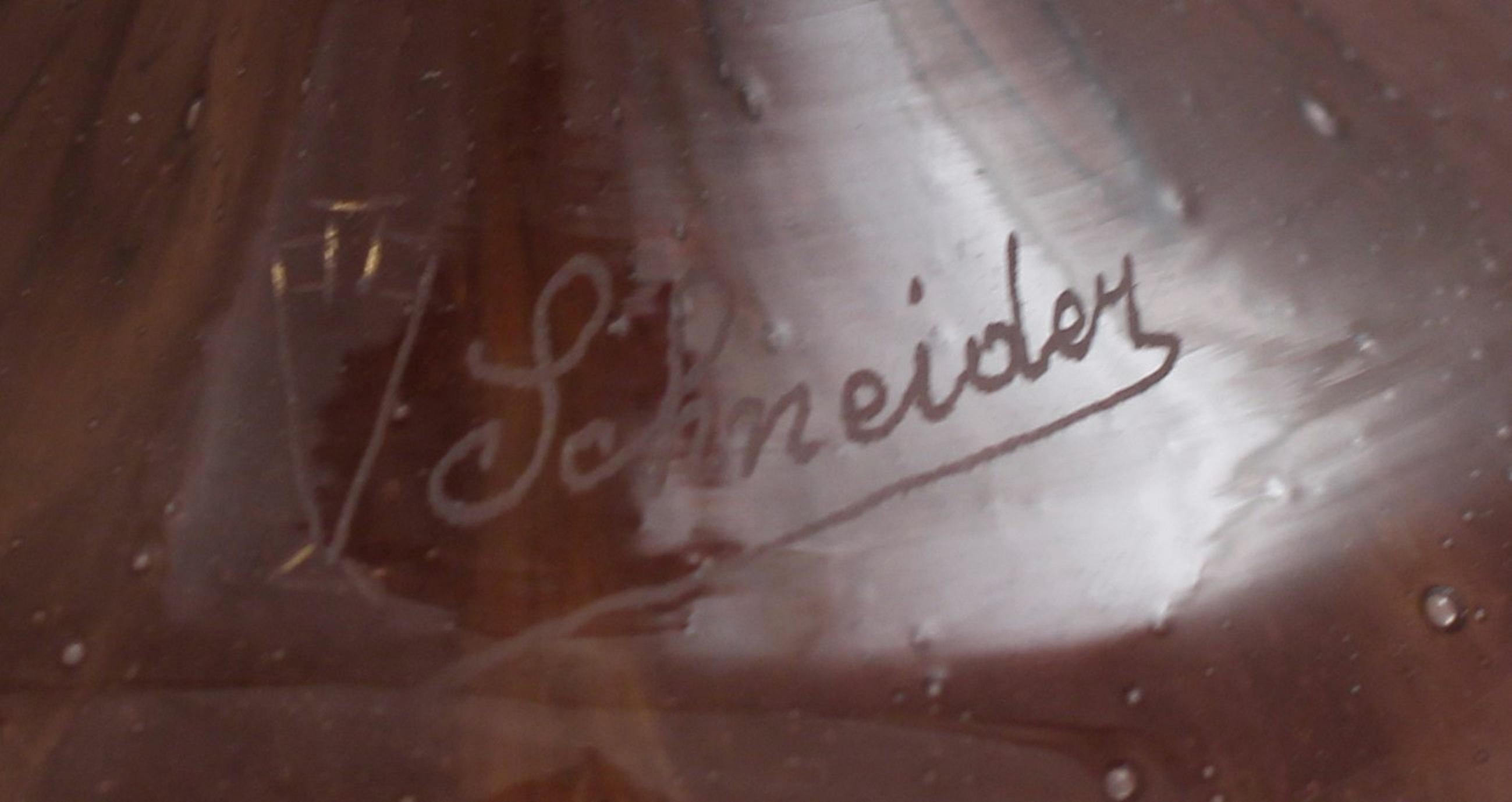 Early 20th Century M- Vase Sign: Schneider with application, 1918, France For Sale