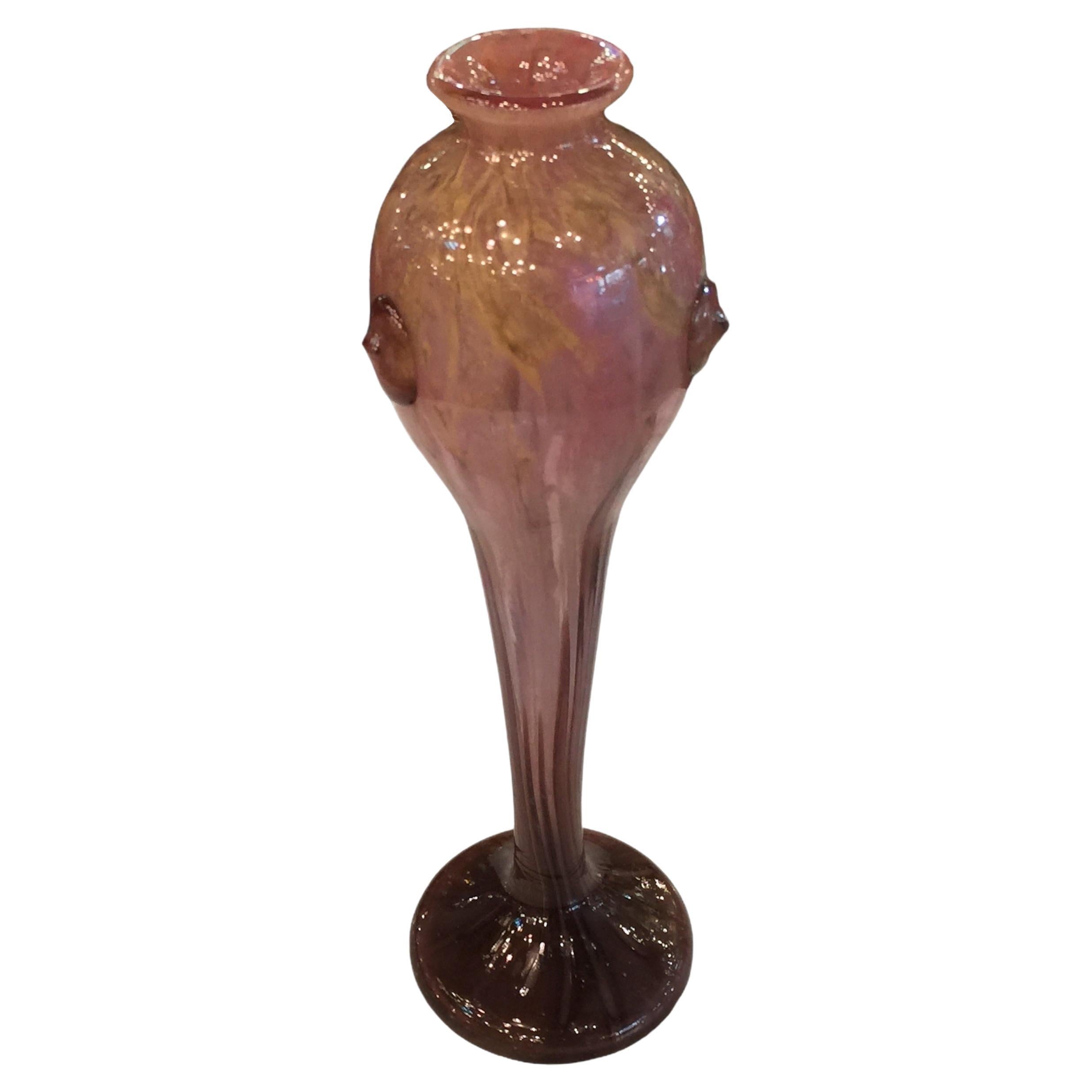 Florero Signo: Schneider con aplicación, 1918, Francia
