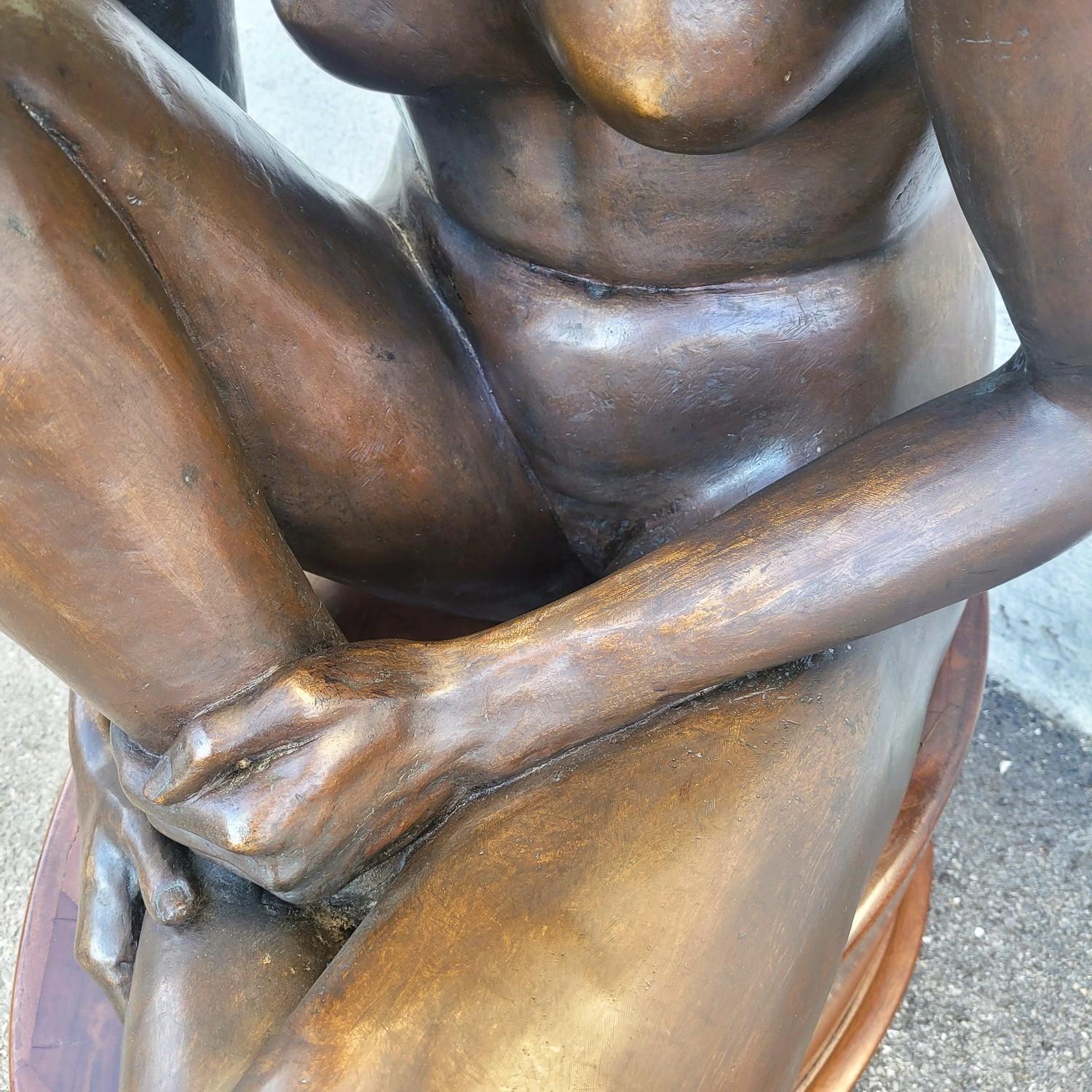 M Ventura, Desnudo de mujer, Bronce firmado, Finales del siglo XX en venta 2