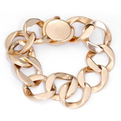 M & W Ullmann & Company Gold Chain Link Watch