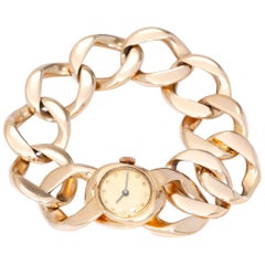 Vintage M & W Ullmann & Company Gold Chain Link Watch