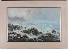 M. Wilson - Framed 20th Century Oil, Rocky Coast