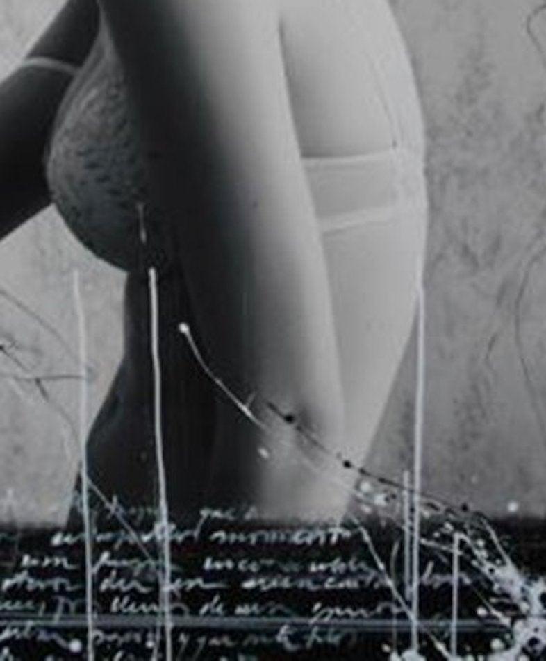 Other M with Bra. One of a kind intervened photograph mounted on aluminum