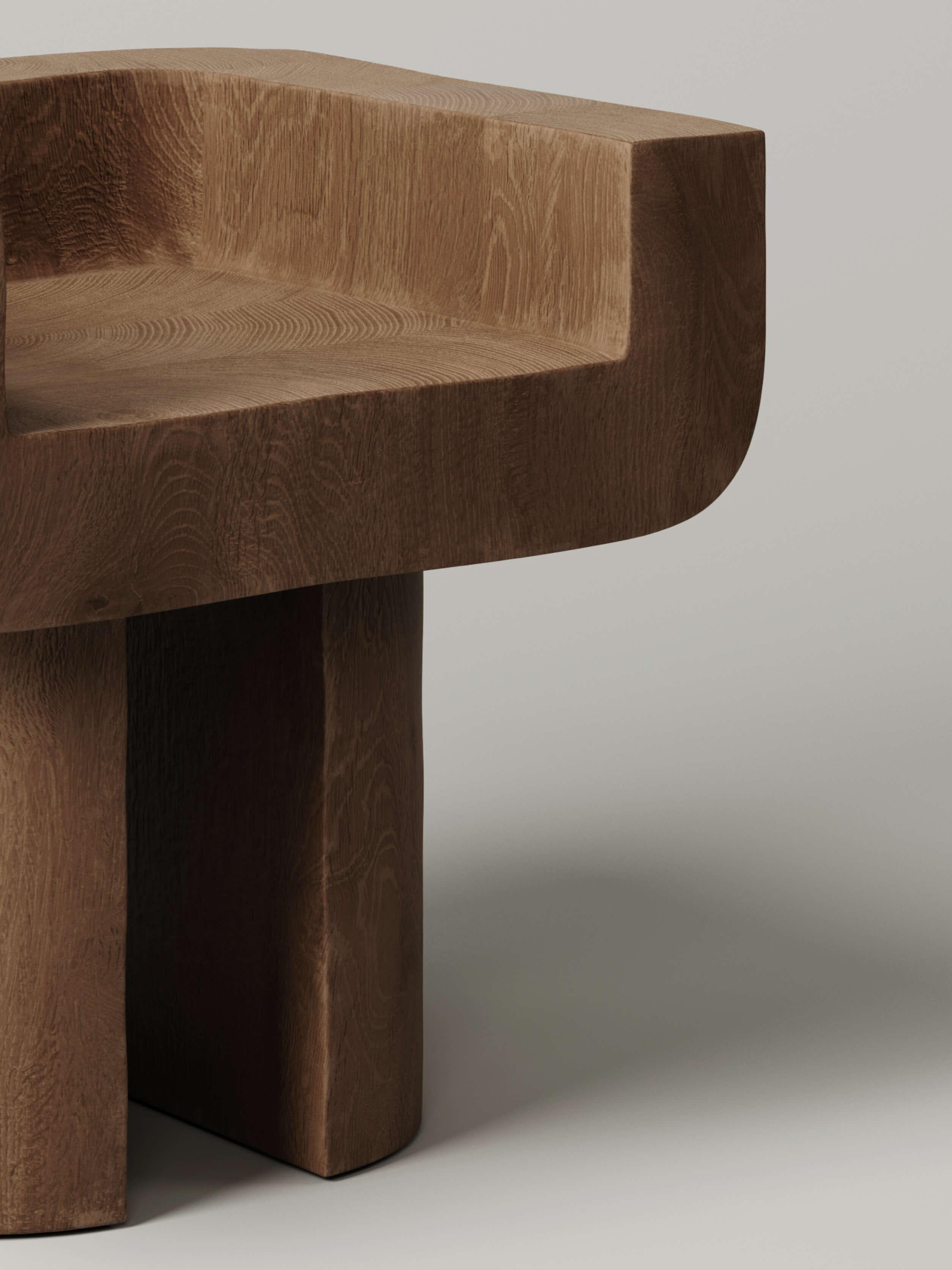 Contemporary M_001 Chair by Monolith Studio, Oak For Sale