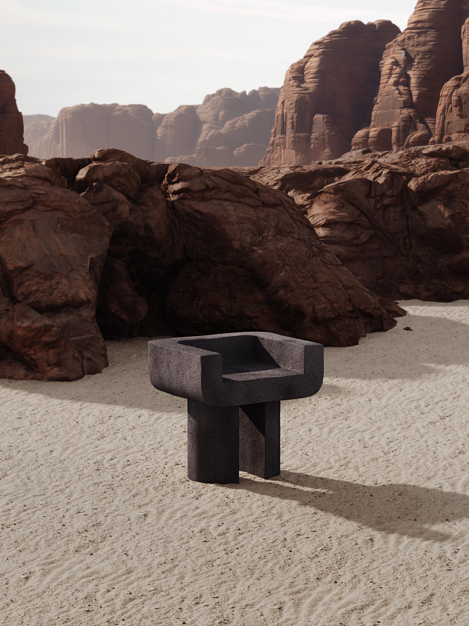 Mexican M_001 Lava Rock Chair by Monolith Studio For Sale