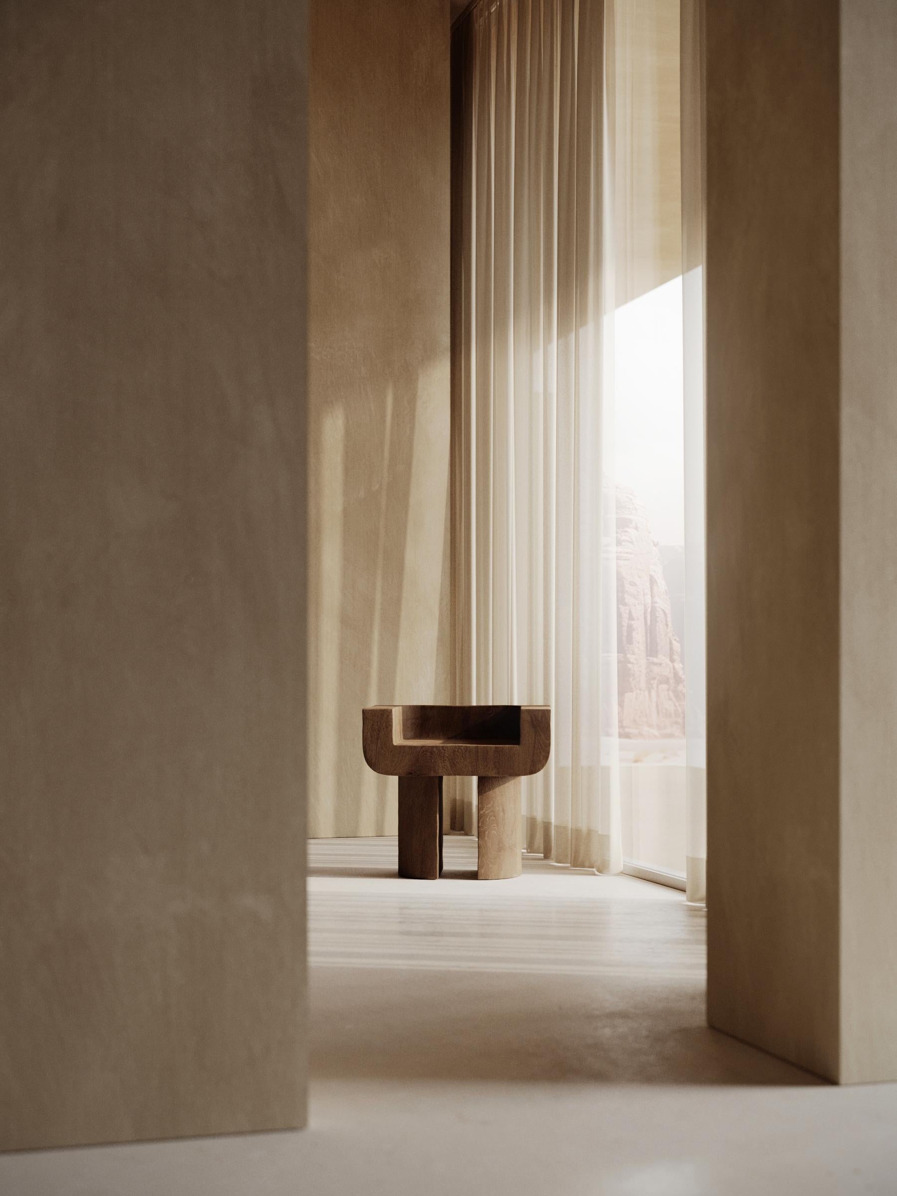M_001 Travertine Chair by Monolith Studio For Sale 1