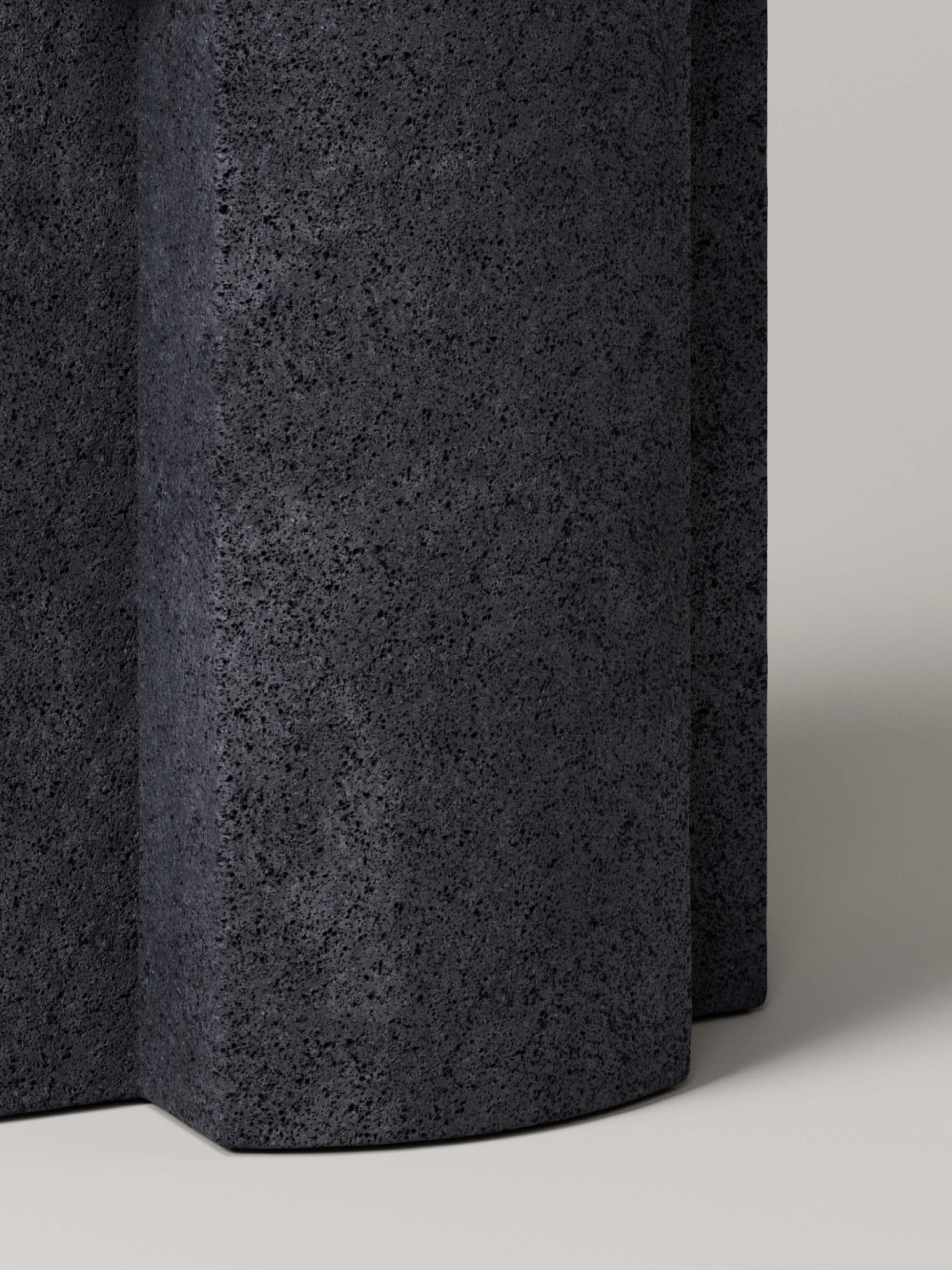 Contemporary M_003 Counter Stool designed by Studio Le Cann for Monolith, Lava Rock For Sale