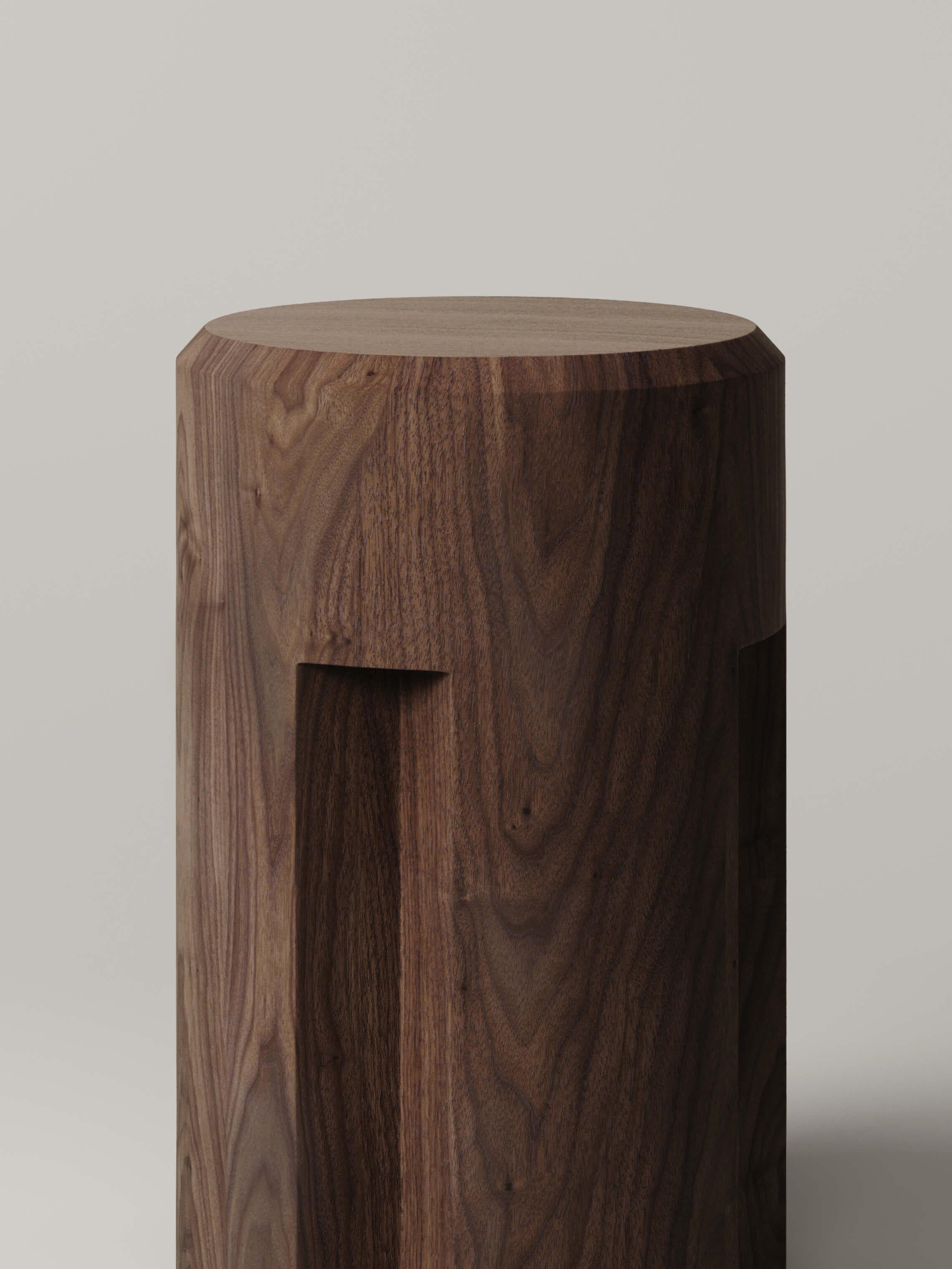 American M_002 Counter Stool designed by Studio Le Cann for Monolith Studio, Walnut For Sale