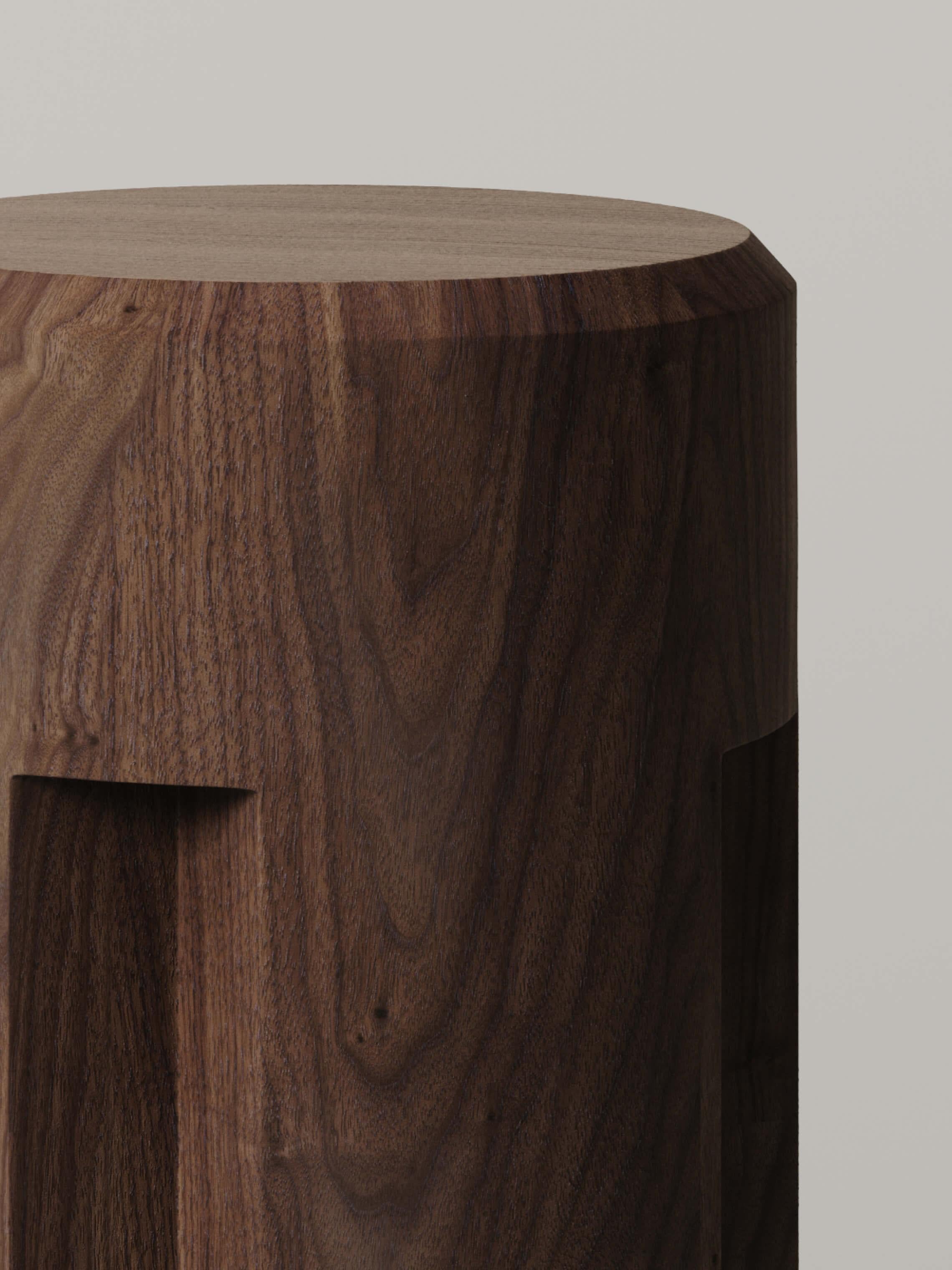M_002 Counter Stool designed by Studio Le Cann for Monolith Studio, Walnut In New Condition For Sale In Brooklyn, NY