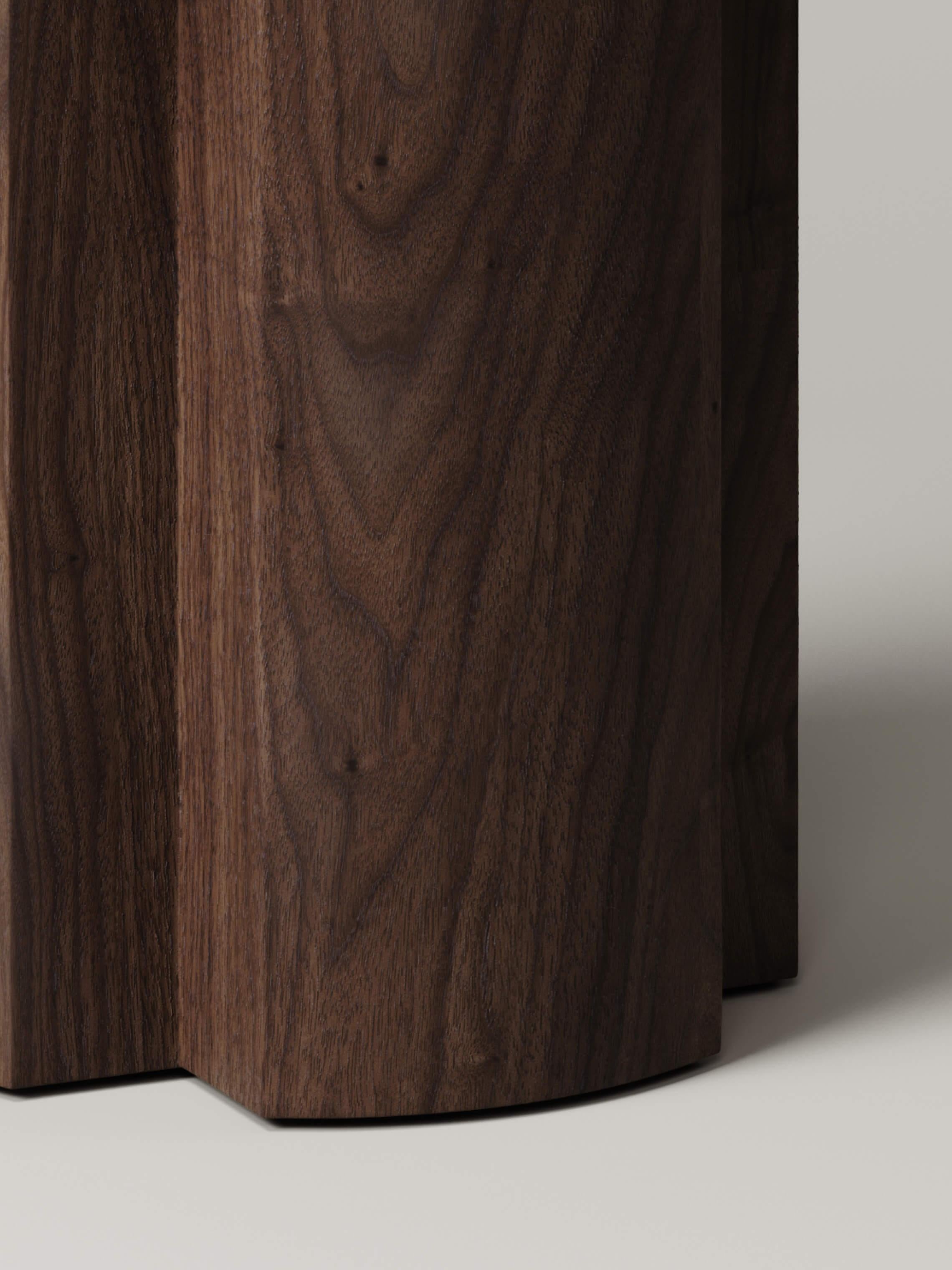 Contemporary M_002 Counter Stool designed by Studio Le Cann for Monolith Studio, Walnut For Sale