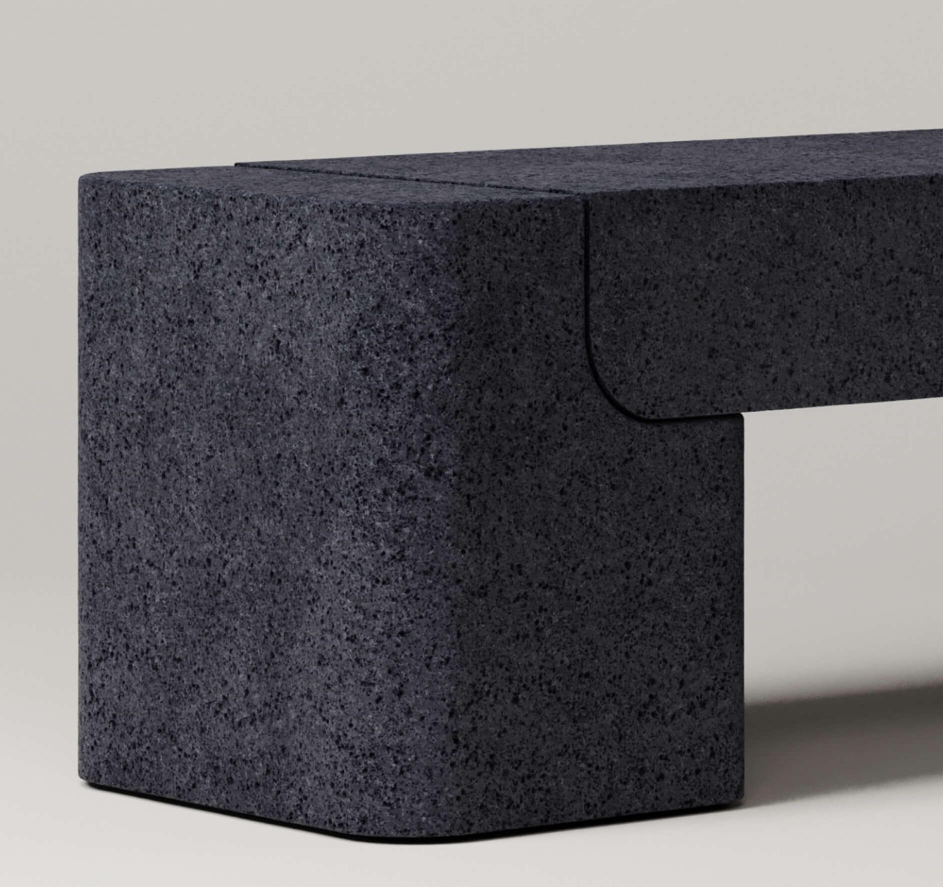 Post-Modern M_005 Lava Rock Bench by Monolith Studio For Sale
