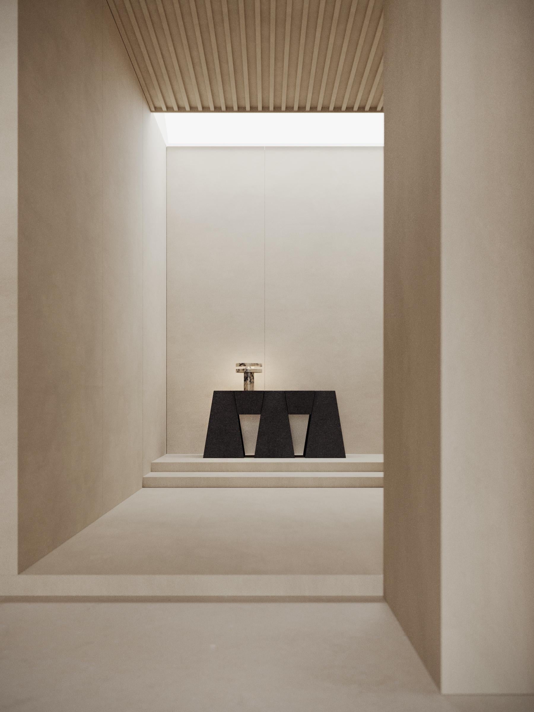Other M_006 Travertine Console by Monolith Studio For Sale