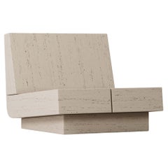 M_007 Travertine Lounge Chair by Monolith Studio