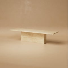 M.01 Mesa de comedor de piedra / Piedra Travertino Classico de Lusano