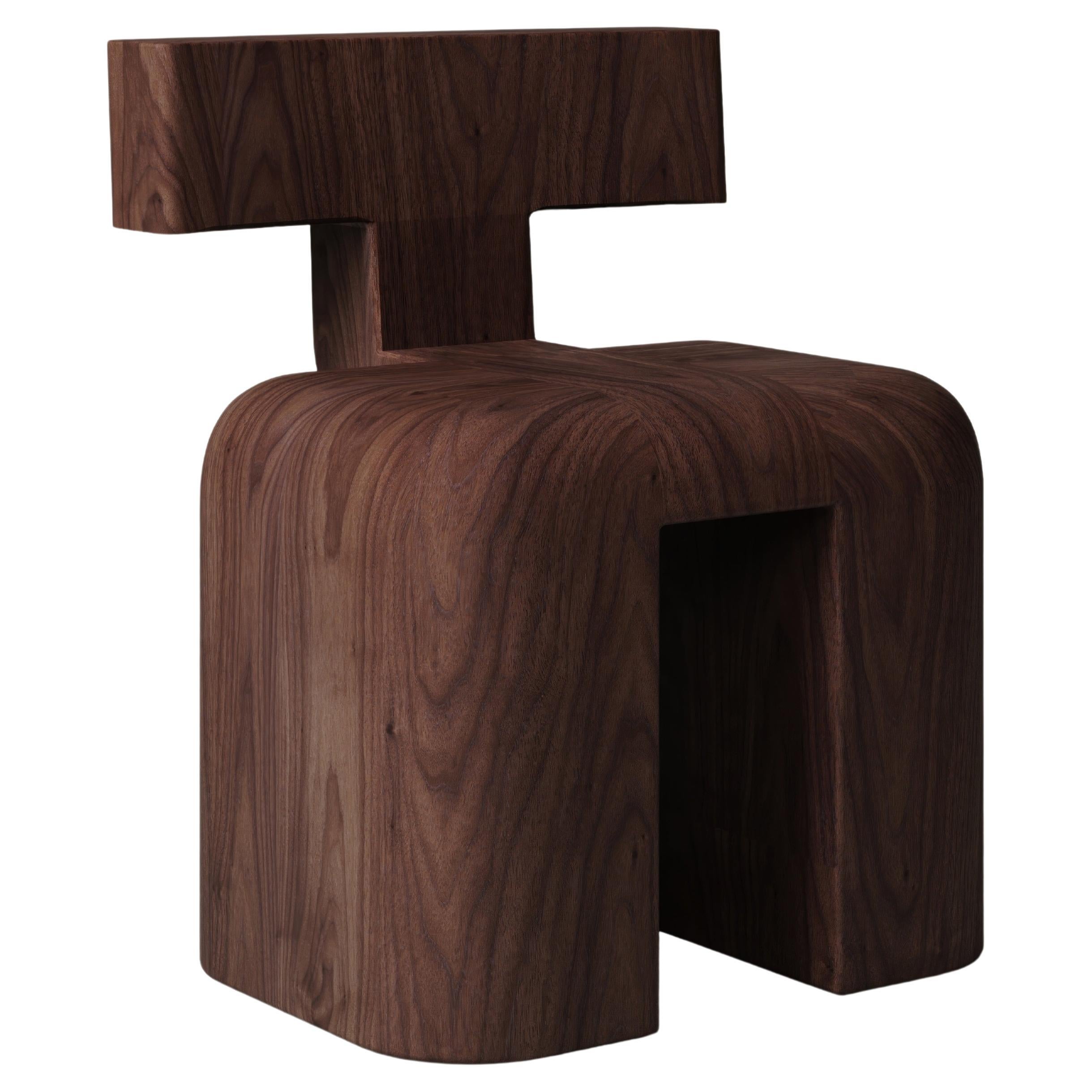 M_013 Walnut Dining Chair by Monolith Studio For Sale