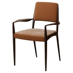 M.02 Carved Walnut Dining Chair / Ebonized Walnut by Lusano