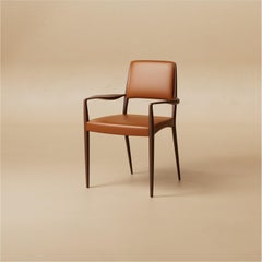 M.02 Carved Walnut Dining Chair / Natural Walnut by Lusano