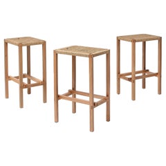 M2 Stool, Set of 3 Woven Seat Contemporary Handcrafted Solid Wood Furniture M2 Stool, Set of 3 Woven Seat Contemporary Handcrafted Solid Wood Furniture