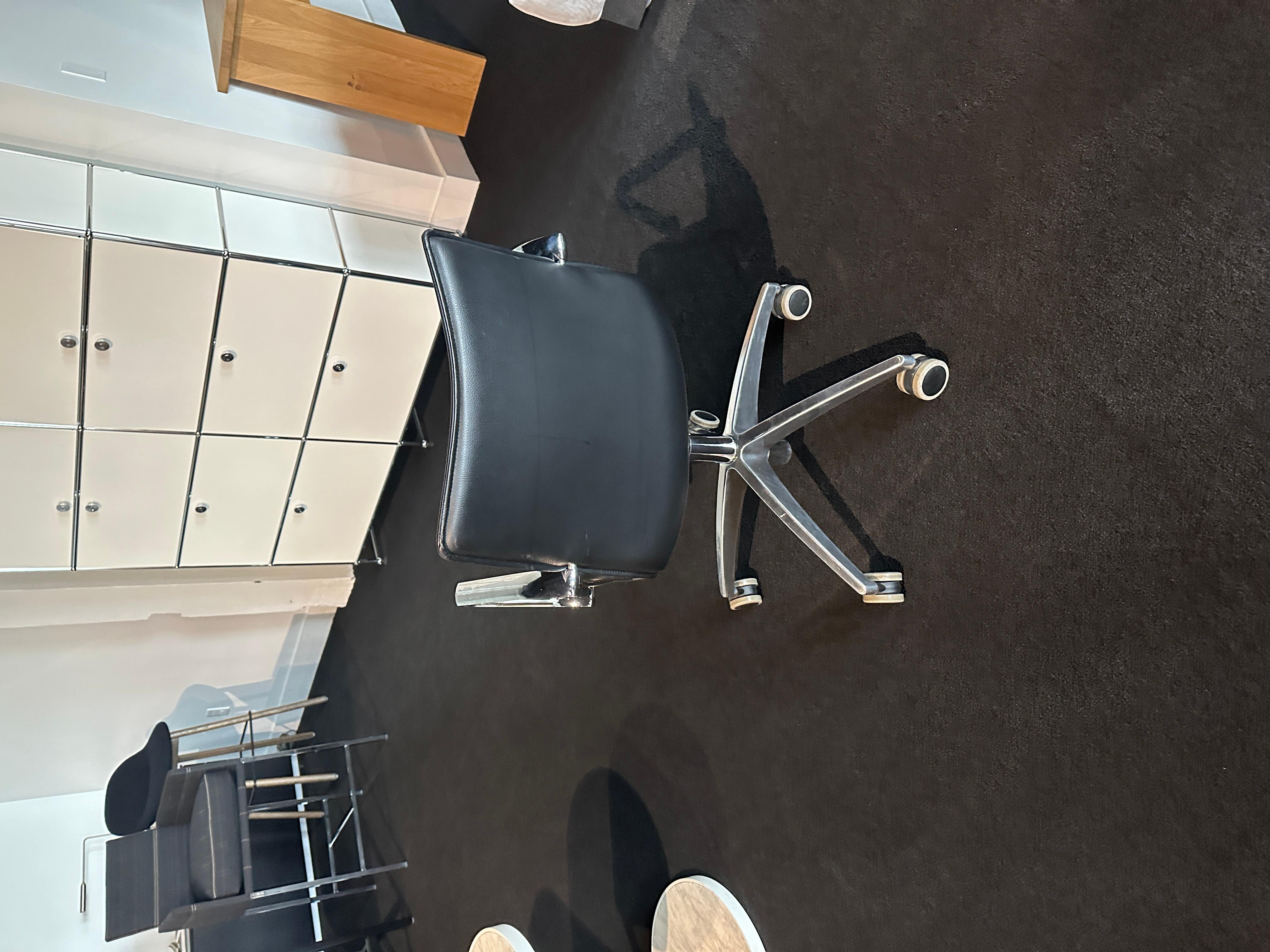 M2L Black Swivel Desk Armchair on Casters in STOCK 6