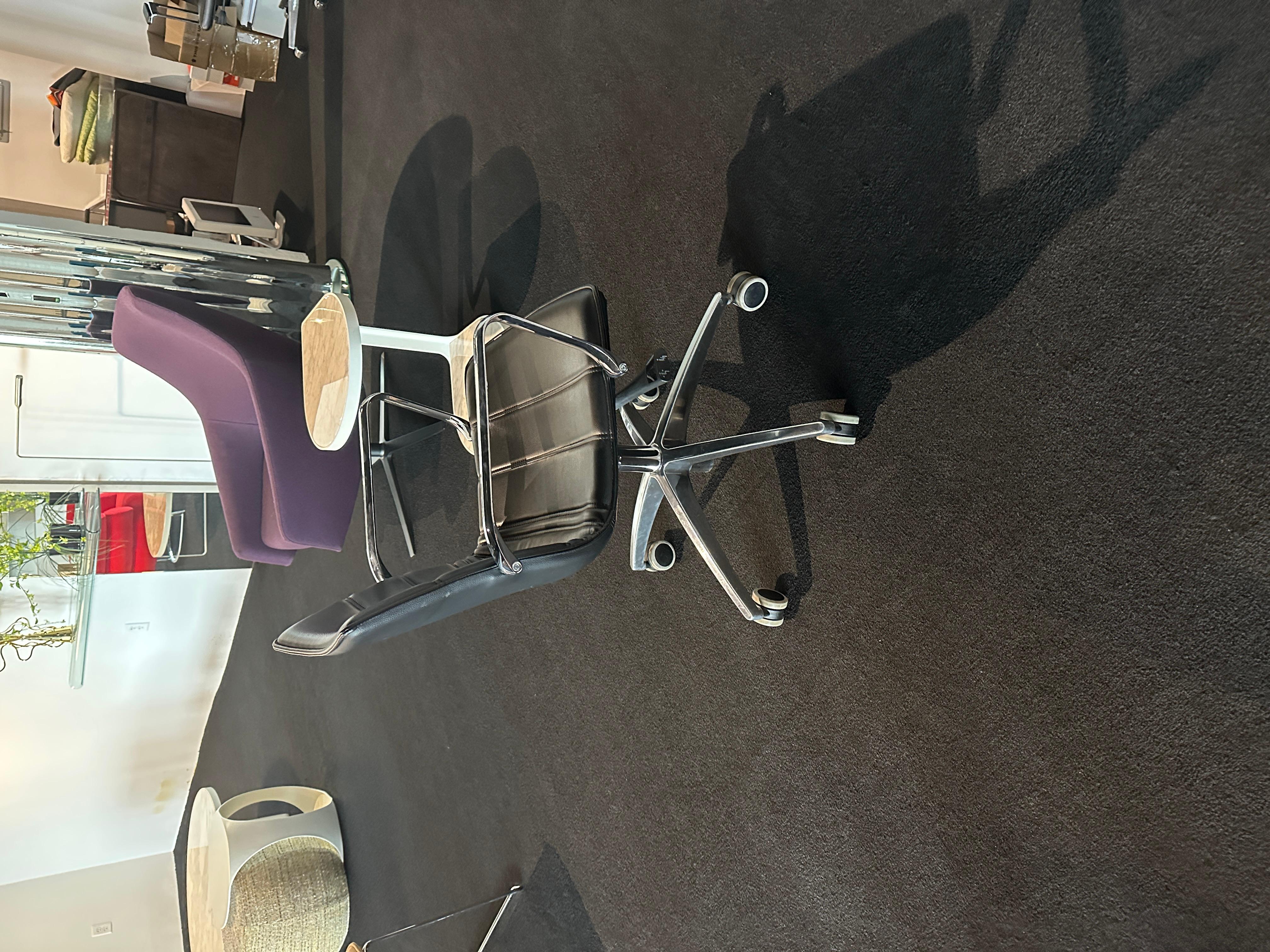 M2L Black Swivel Desk Armchair on Casters in STOCK 7