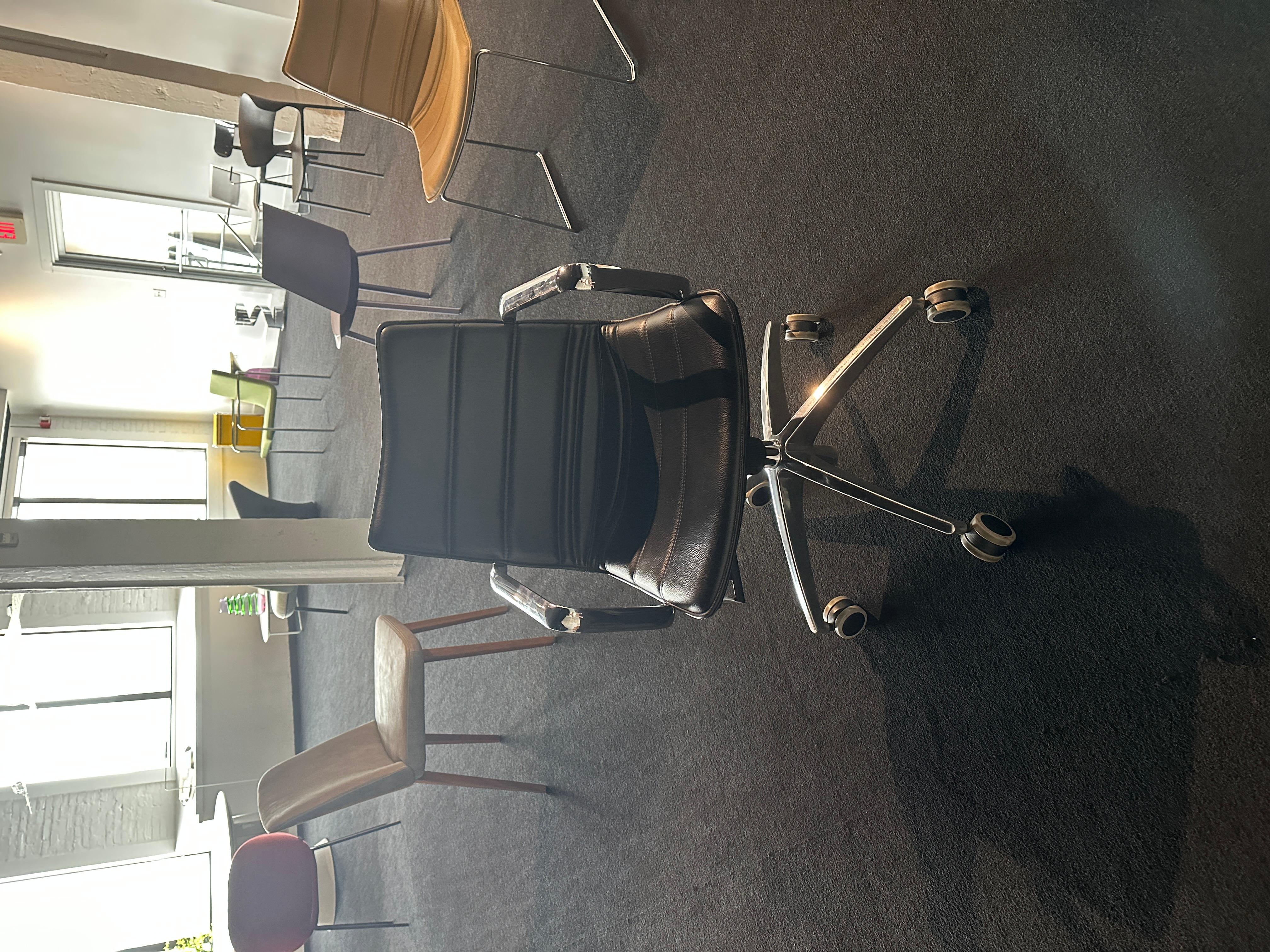 M2L Black Swivel Desk Armchair on Casters in STOCK 9
