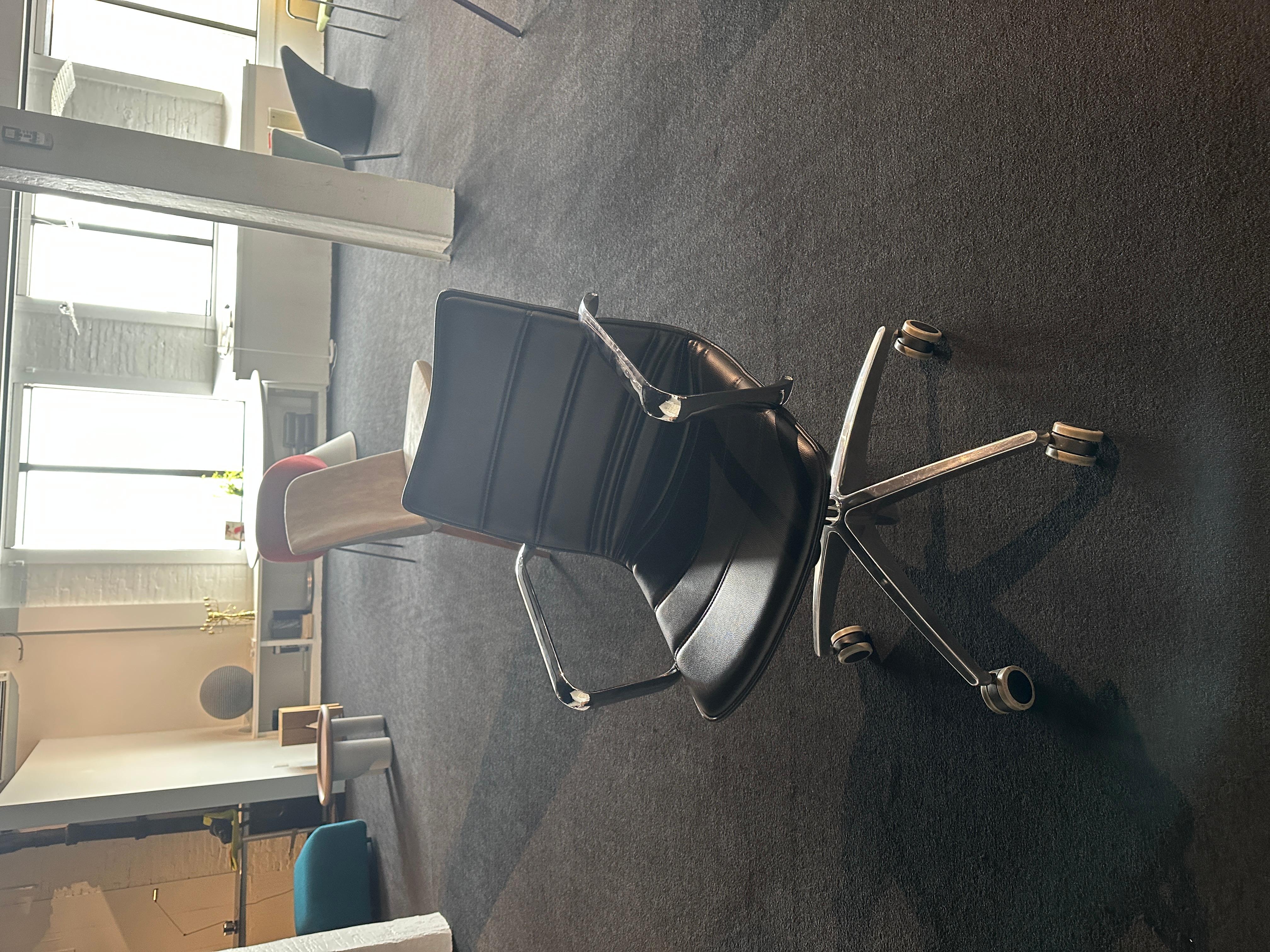 M2L Black Swivel Desk Armchair on Casters in STOCK 10