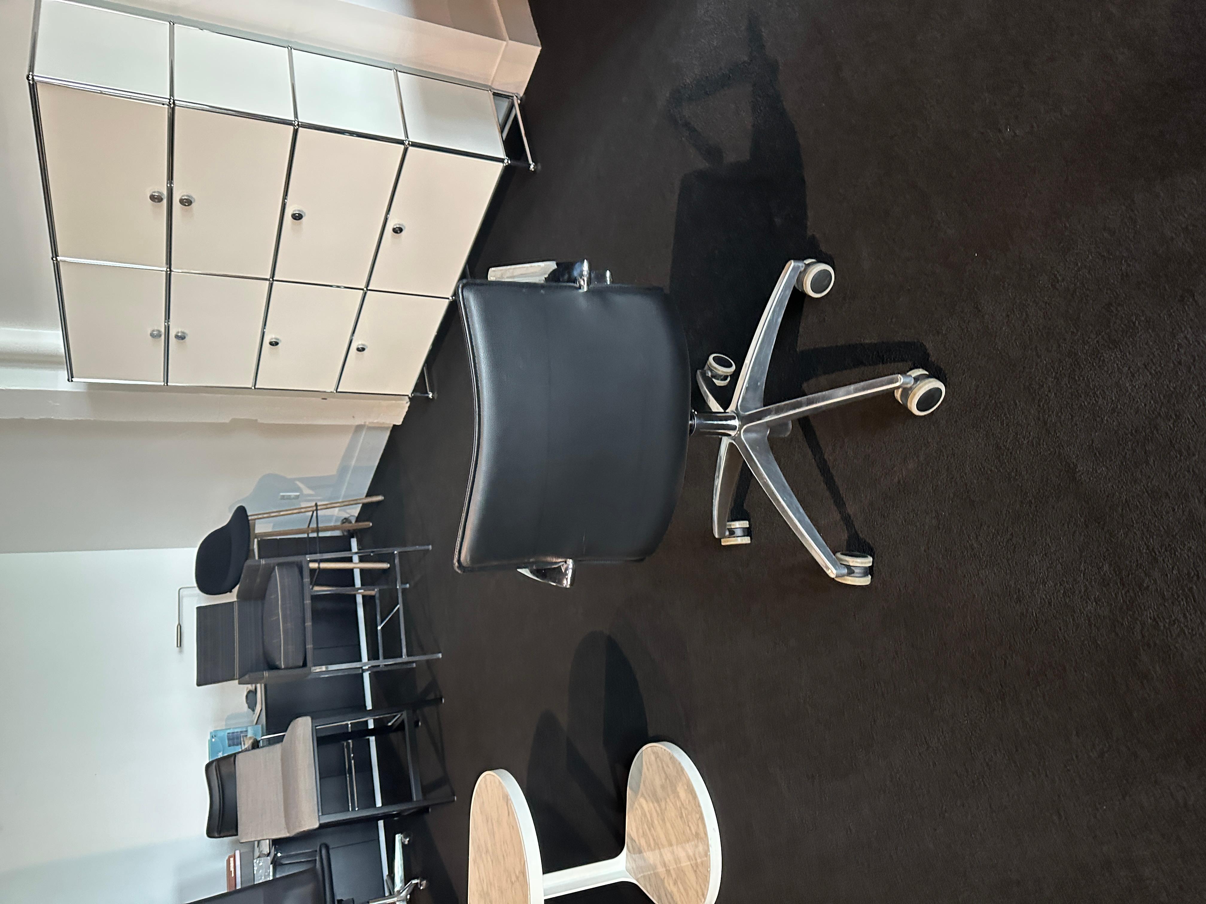 M2L Black Swivel Desk Armchair on Casters in STOCK 14