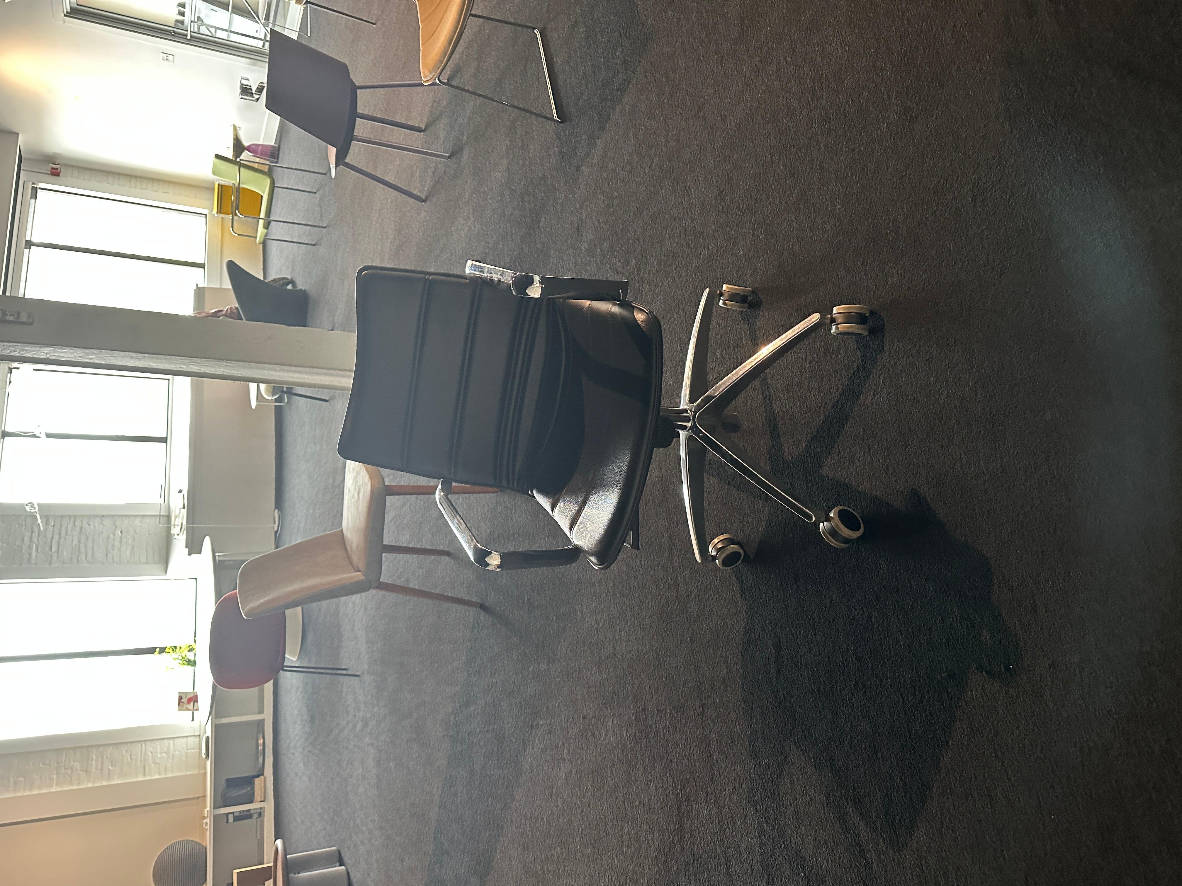 M2L Black Swivel Desk Armchair on Casters in STOCK 1
